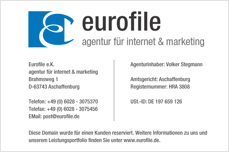 eurofile e.K. agentur f�r internet & marketing